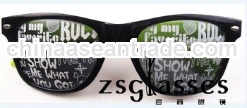 sunglasses customized with your company logo /wayfarer sunglasses with logo lens