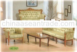 Teak Sofa Set Classic Design Romawi Bunga Pandan 4 , Indoor Furniture