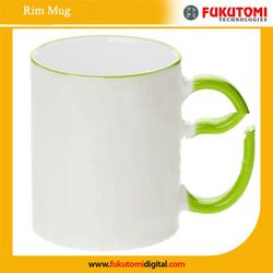 two tone sublimation mug/color rim mug for sublimation/heat transfer printing mug black