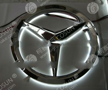 three-dimensional LED car logo