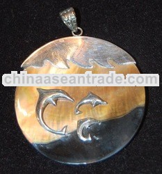 shell mabe using best pendants art with silver