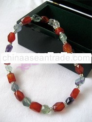 Agate and Fluorite Medley necklace