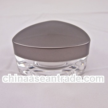 triangle acrylic cosmetic packing cream jar