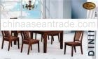 Dining Set:Solid Dining Table & Wooden Seat Dining Chair