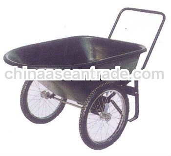 twin wheel wheelbarrow metal tray WB8804