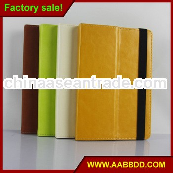 two side use standing leather case for ipad air