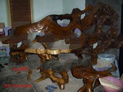Jati root soild furniture
