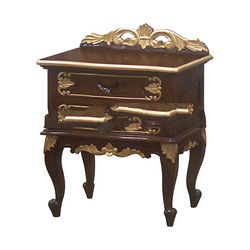 Mahogany 2 Drawers Bedside Table Guadalupe