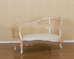 Cream Furniture - 2 Seater Sofa with Rattan