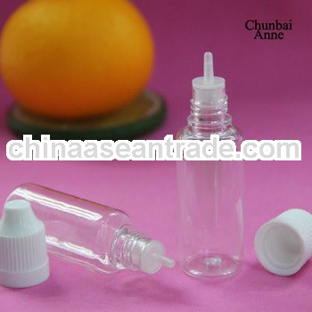vapor liquid dropper pet 20ml empty plastic bottles with long tip TUV/SGS certificate