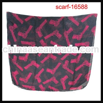 viscose gun printing scarf 2013 fashion style