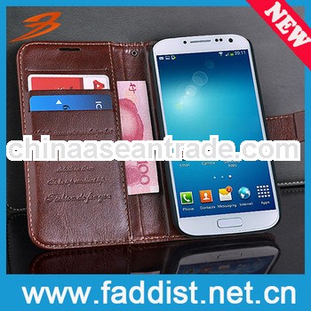 wallet leather case for galaxy s4 i9500 luxury pouch case