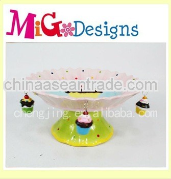 wholesale gift craft Ceramic Gift Cake Tray &plate