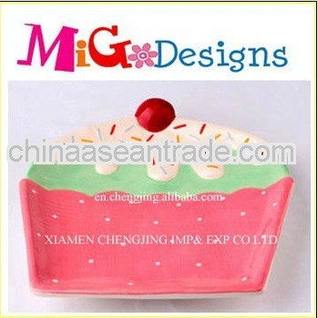 wholesale handpainted gift cupcake ceramic dessert dish