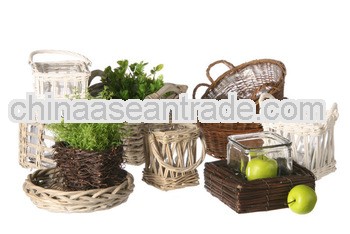 wicker basket countryside style /garden decoration basket