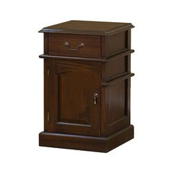 Mahogany Colonial Bedside Table 1 Door 1 Drawer