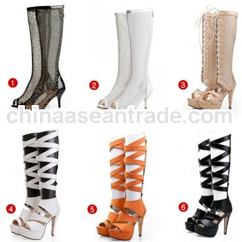 women fashion summer sandals boots 2013 designer hollow out shoes