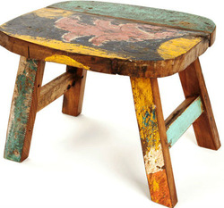 STOOL MADE OF OLD BOAT WOOD BWS19