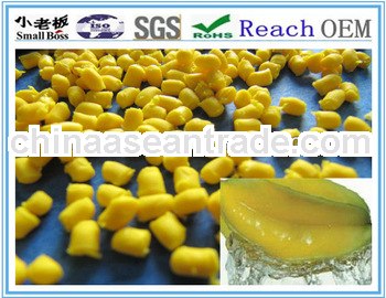 yellow soft pvc granules for shes flexible pvc compounds with banana smell france pvc granuls