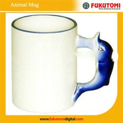 animal shaped mugs/Dolphin shaped mug/Sublimation animal mug