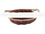 wood Bowl with Rattan