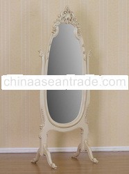 Ivory Painted Furniture - French Cheval Mirror